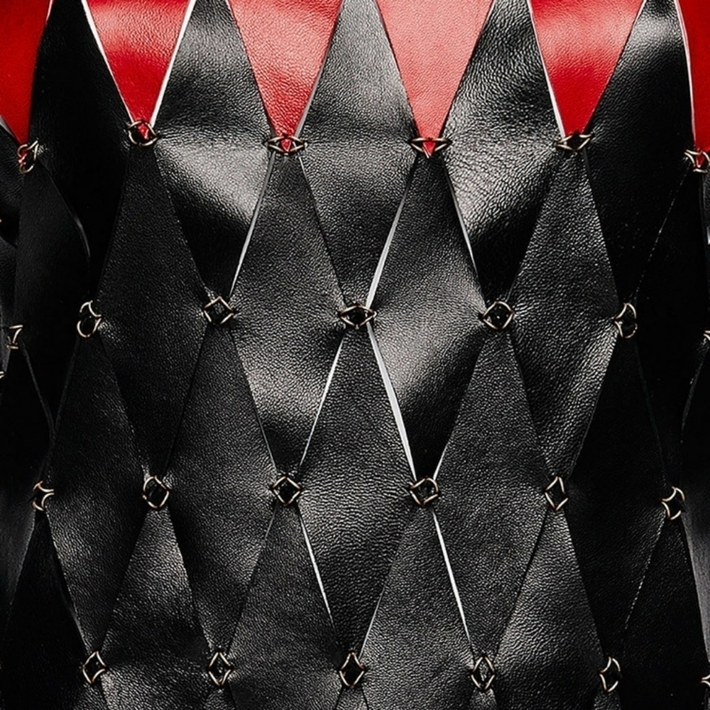 Magda Butrym Dress Campinas Leather Mini Sz 6 Grunge Punk 90s Y2K Whimsigoth‎ - Picture 7 of 7